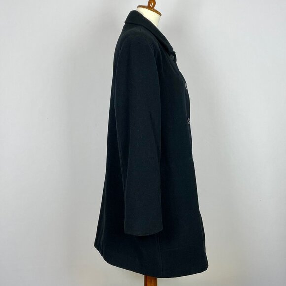 Merona Wool Blend Long Pea Coat Sz XL Preppy Nautical Academia Neutral Old Money - Picture 3 of 6